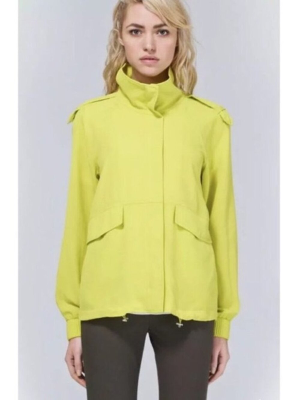Aritzia Babaton Neon Yellow Utility Jacket XXS